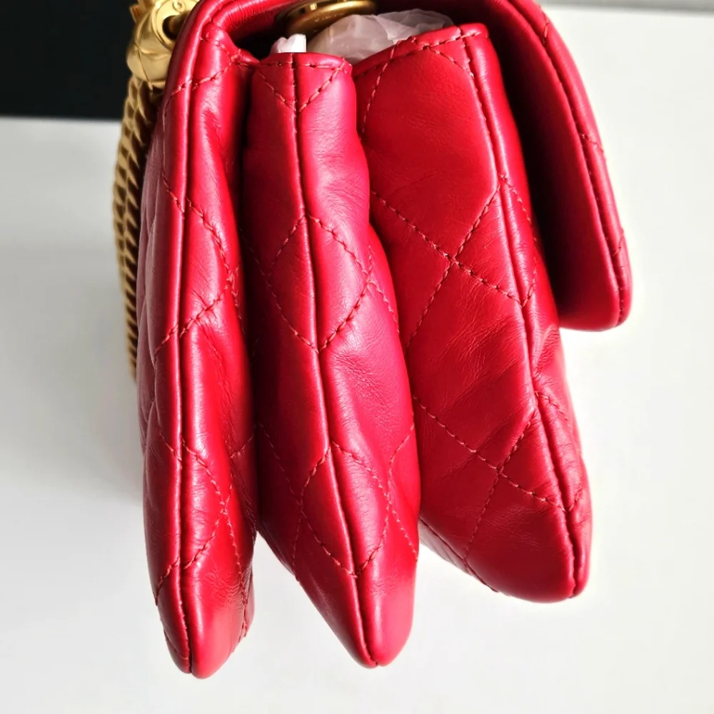 New With Tags Chanel Red Quilted Limited Edition Small Flap Bag - Microchipped